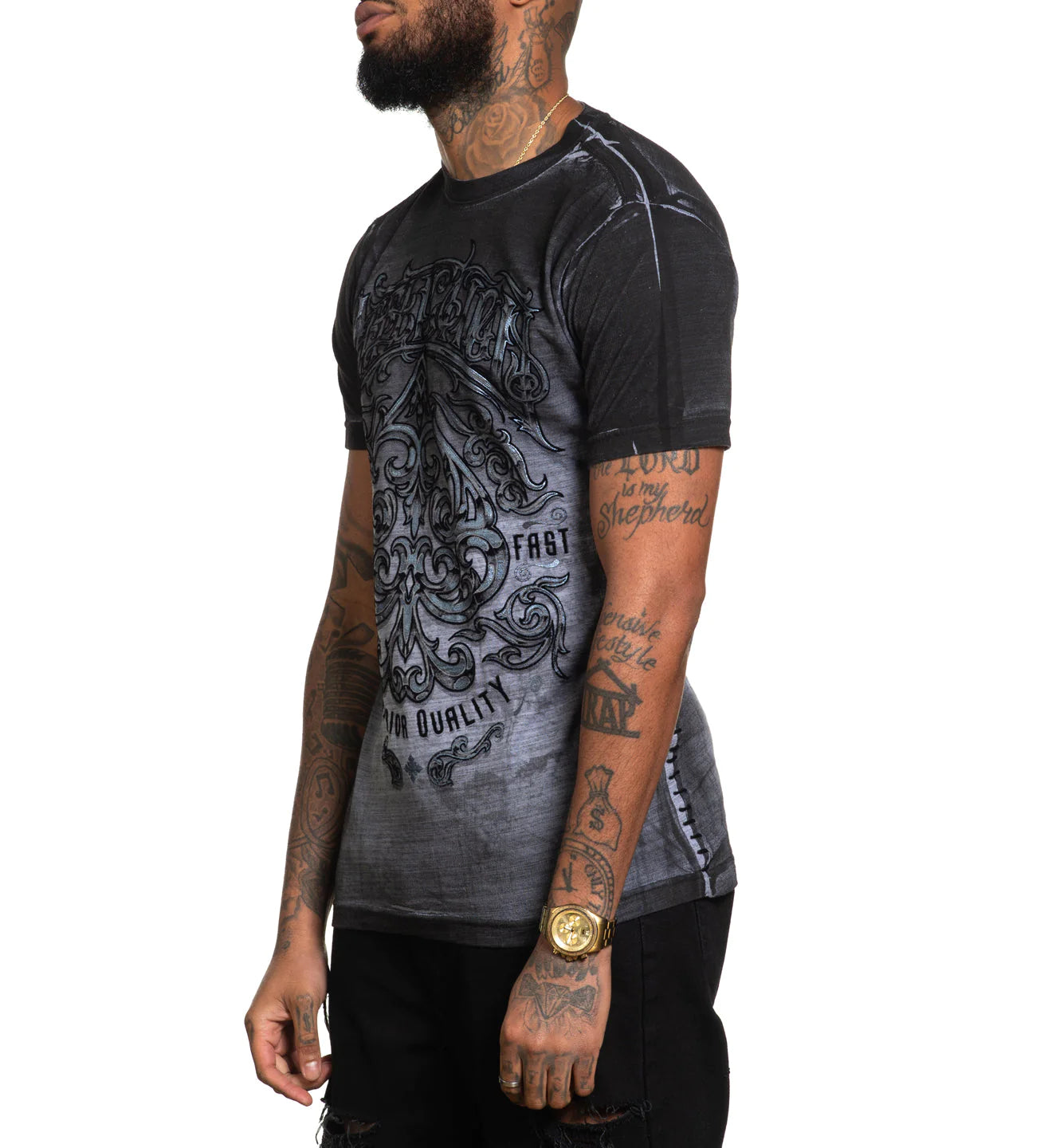 AFFLICTION FEINT ILLUSION SHORT-SLEEVE TEE