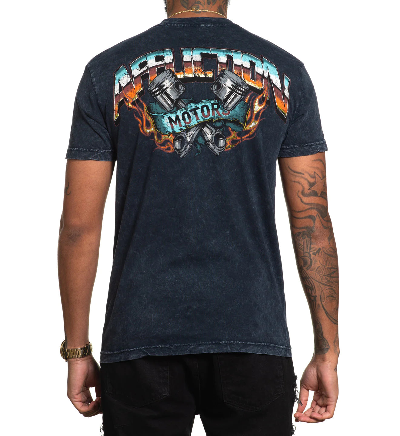 AFFLICTION AC EAGLE FIRE SHORT-SLEEVE TEE