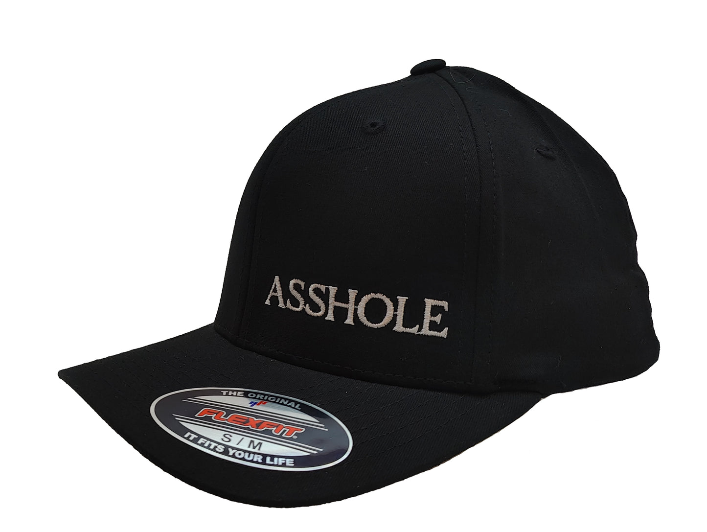 ASSHOLE FlexFit Adult Hat Black / White