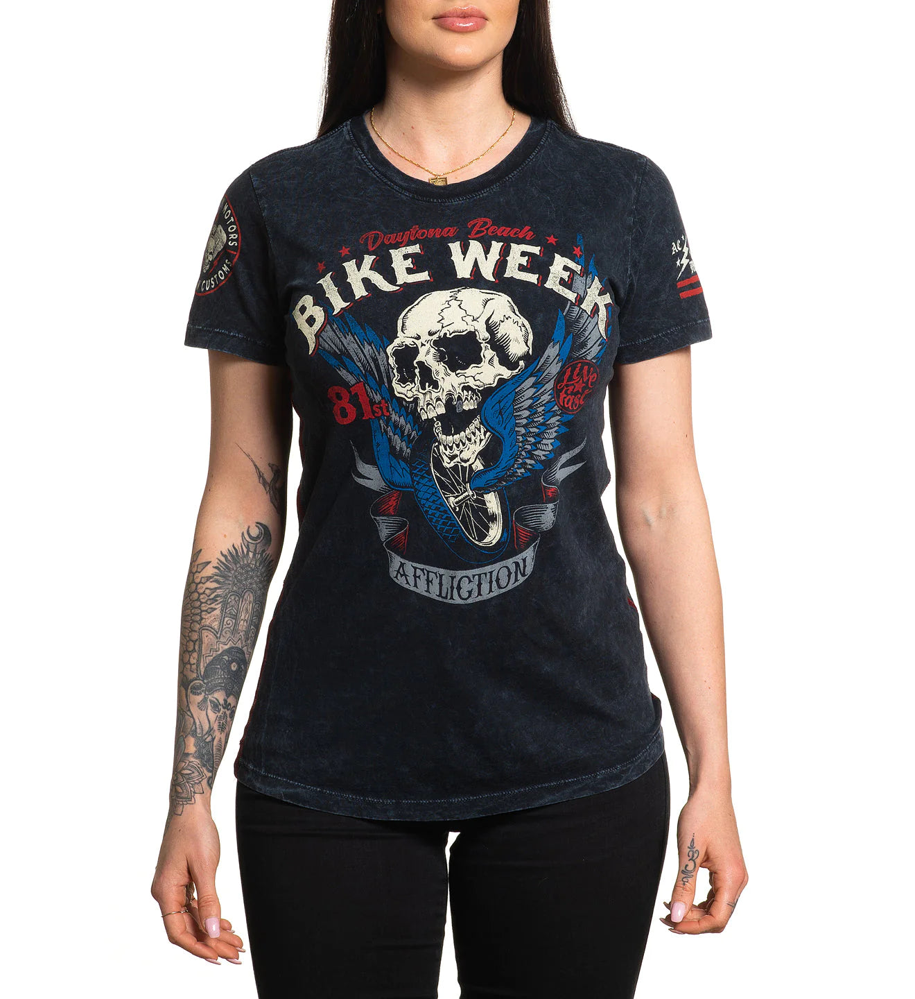 AFFLICTION Daytona 81 Short-Sleeve Baby Tee