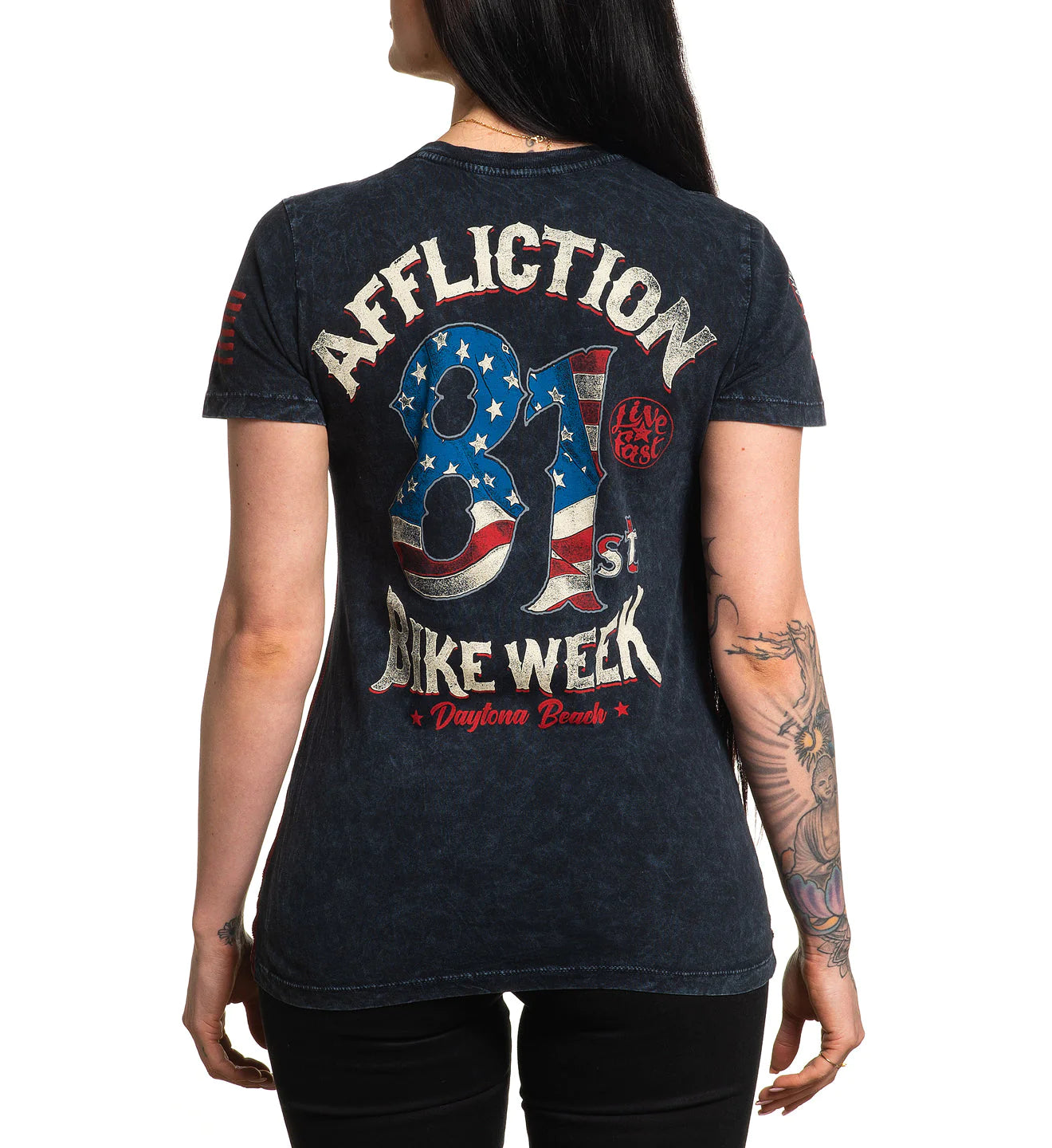 AFFLICTION Daytona 81 Short-Sleeve Baby Tee