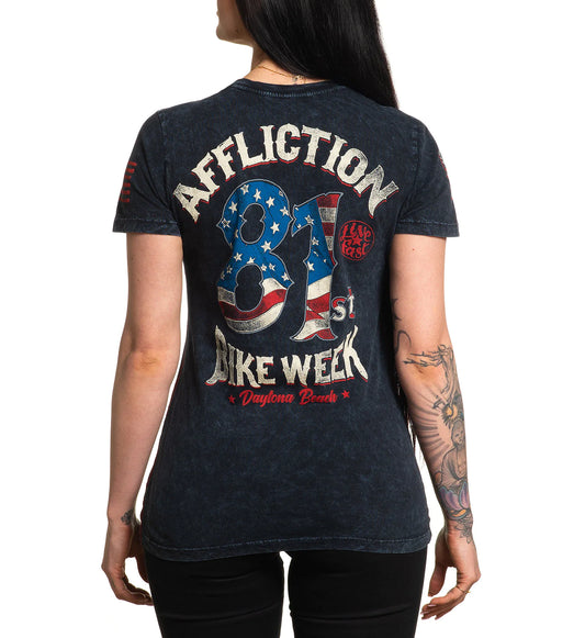 AFFLICTION Daytona 81 Short-Sleeve Baby Tee