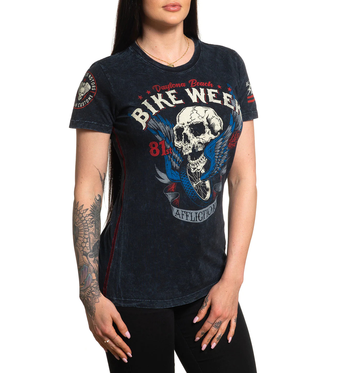 AFFLICTION Daytona 81 Short-Sleeve Baby Tee