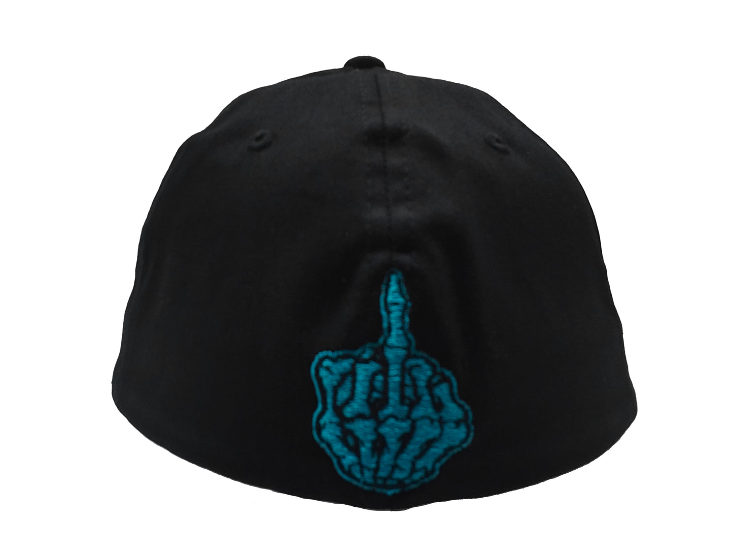 FUCK OFF FlexFit Adult Hat Black / Light Blue