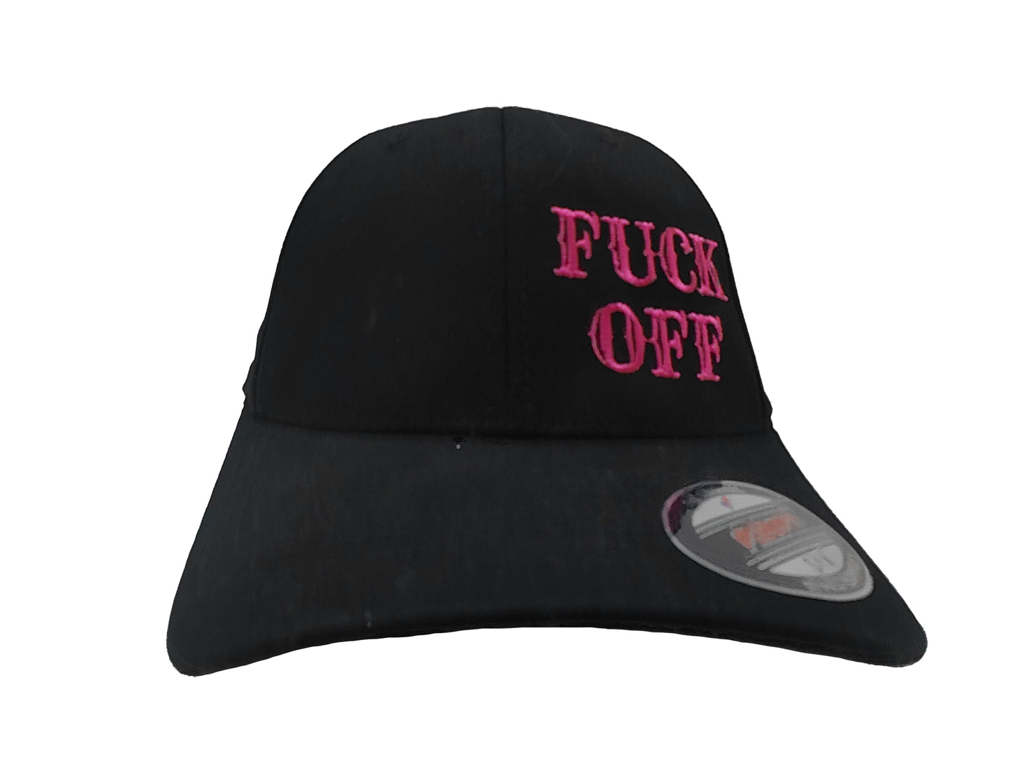 FUCK OFF FlexFit Adult Hat Black / Pink