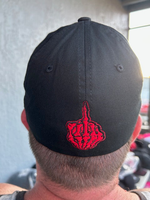 FUCK OFF FlexFit Adult Hat Black / Red