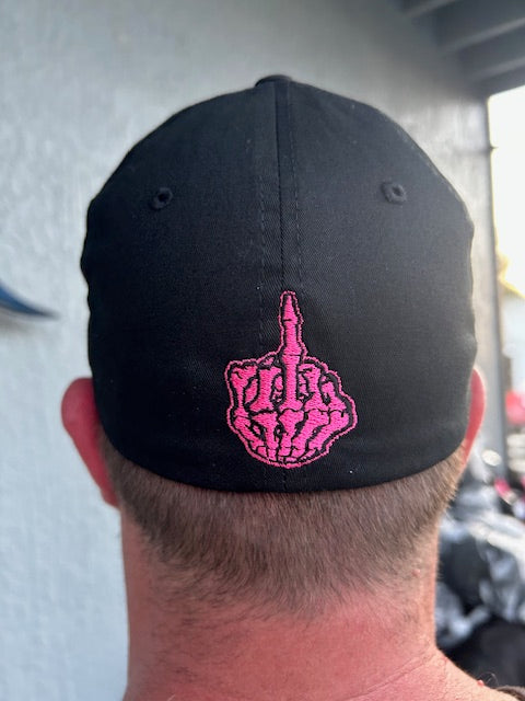 FUCK OFF FlexFit Adult Hat Black / Pink