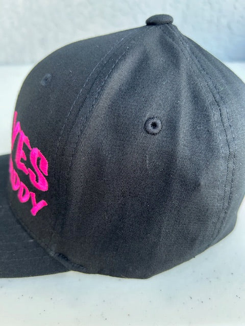 YES DADDY FlexFit Adult Hat Black / Pink