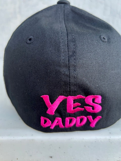 YES DADDY FlexFit Adult Hat Black / Pink