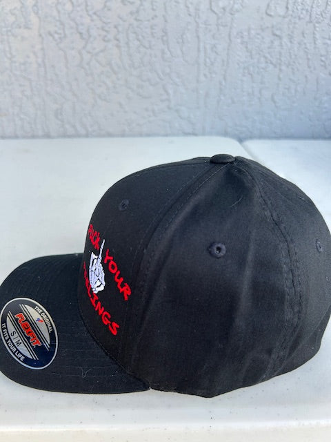 FUCK YOUR FEELINGS FlexFit Adult Hat Black / Red