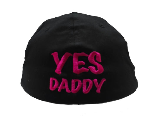 YES DADDY FlexFit Adult Hat Black / Pink
