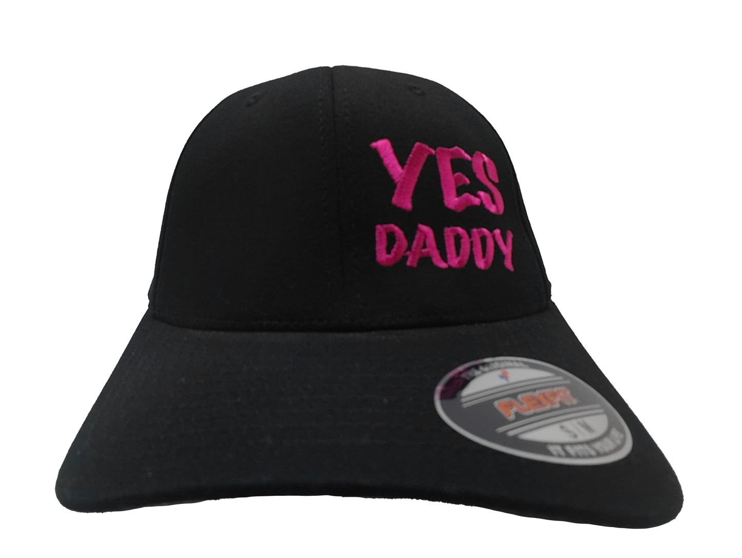 YES DADDY FlexFit Adult Hat Black / Pink
