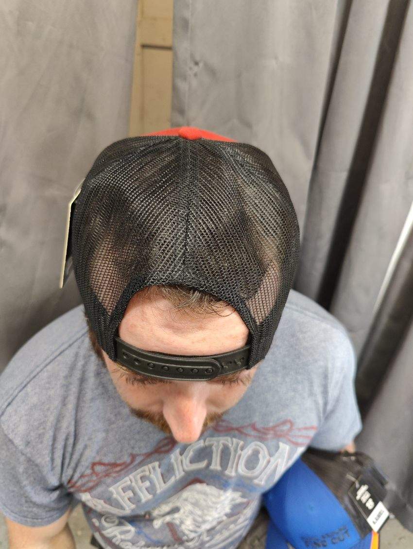 FUCK AROUND FIND OUT Kamel Adult Flat Bill Hat 301 Red / Black