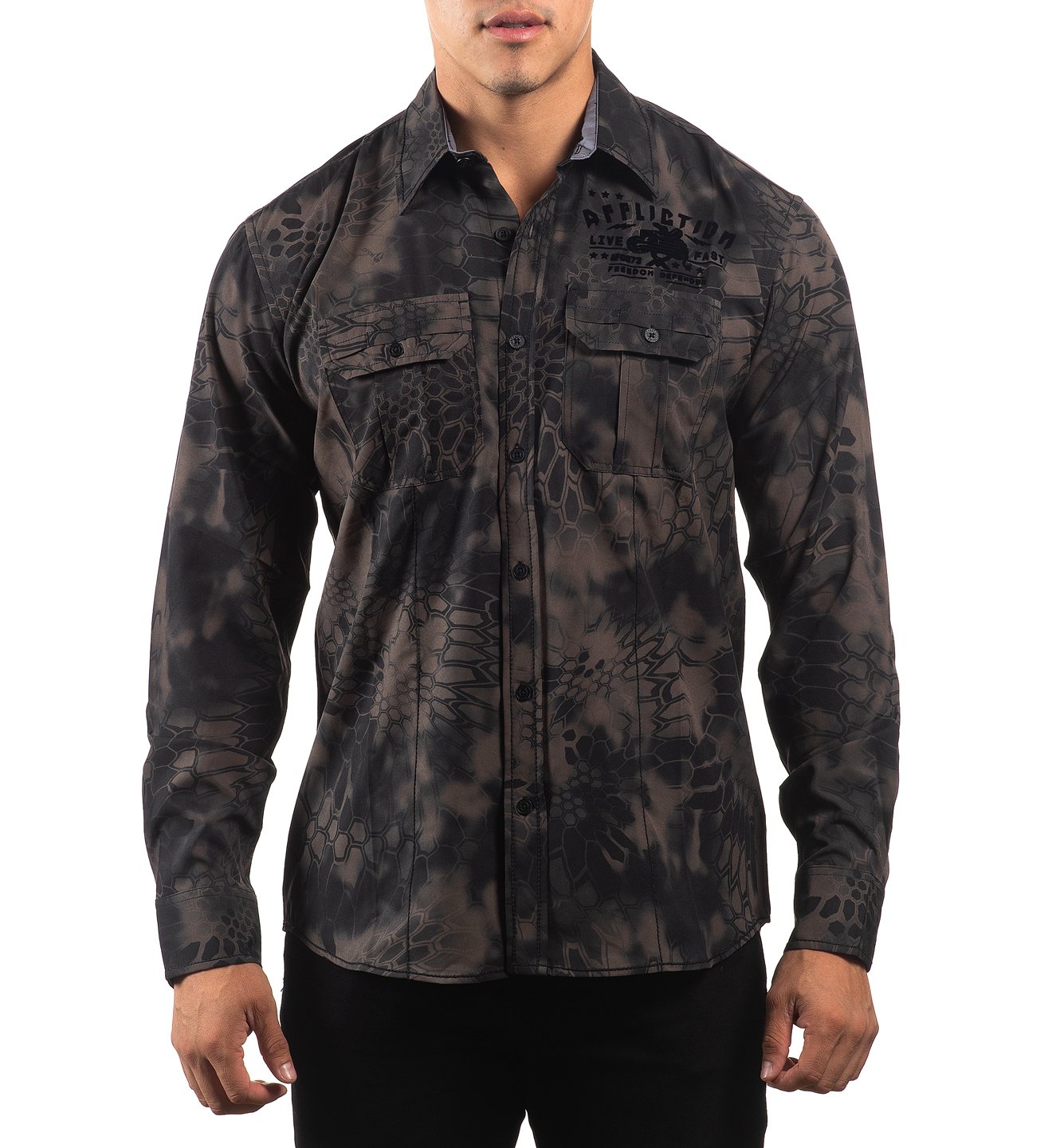 affliction dress shirts men's shirt AFFLICTION - BRENTWOOD