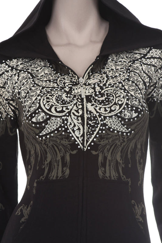 Platinum Plush Plus Size Wing Hoodie Jacket