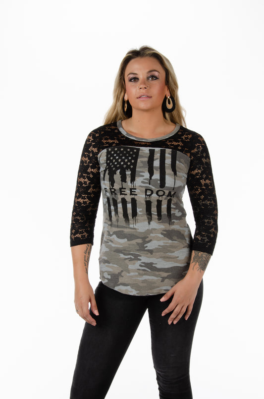 LIBERTY WEAR Bleeding Freedom Flag Thermal