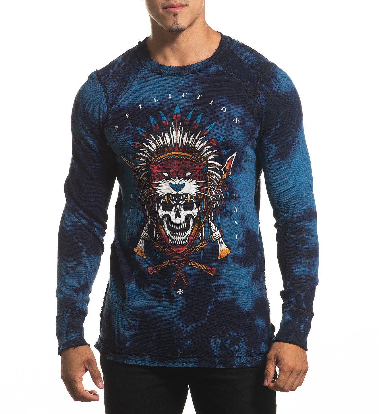 AFFLICTION MEN'S GOLDEN GOD LONG SLEEVE REVERSIBLE THERMAL