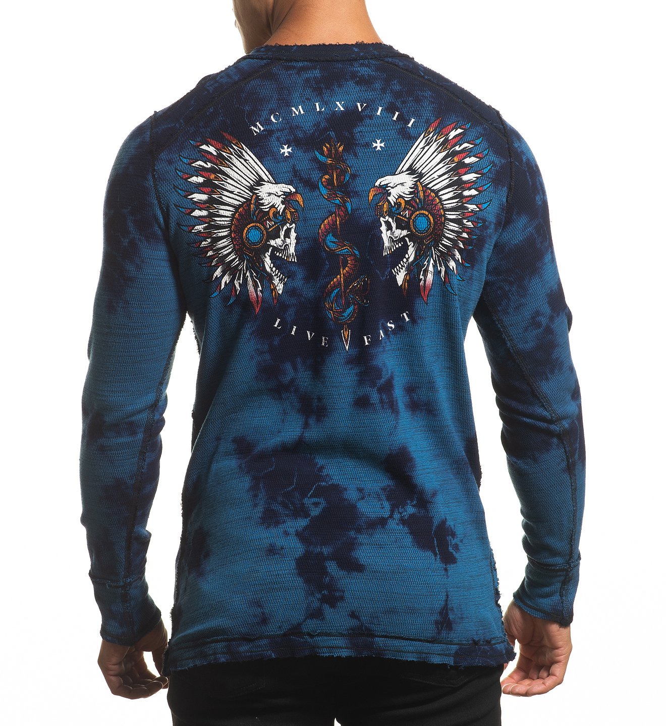 AFFLICTION MEN'S GOLDEN GOD LONG SLEEVE REVERSIBLE THERMAL