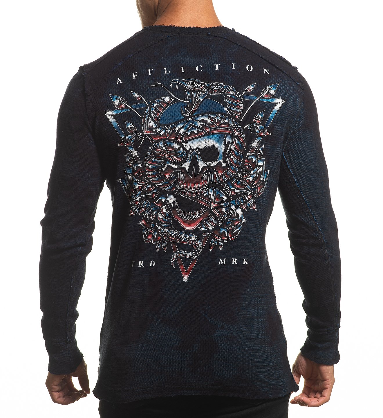 AFFLICTION MEN'S GOLDEN GOD LONG SLEEVE REVERSIBLE THERMAL