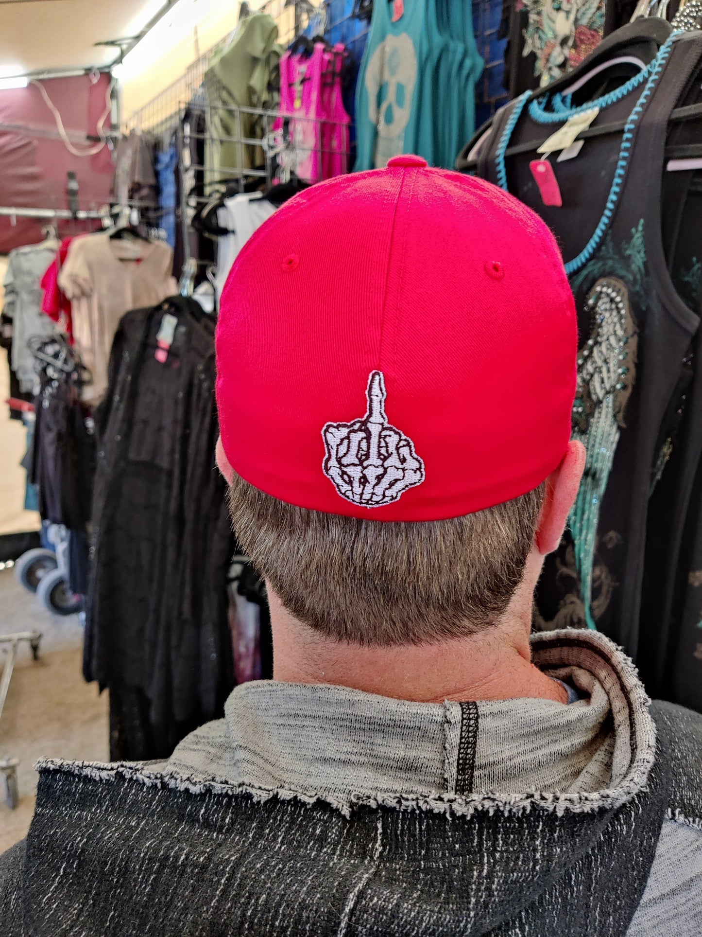 FUCK OFF FlexFit Adult Hat Red