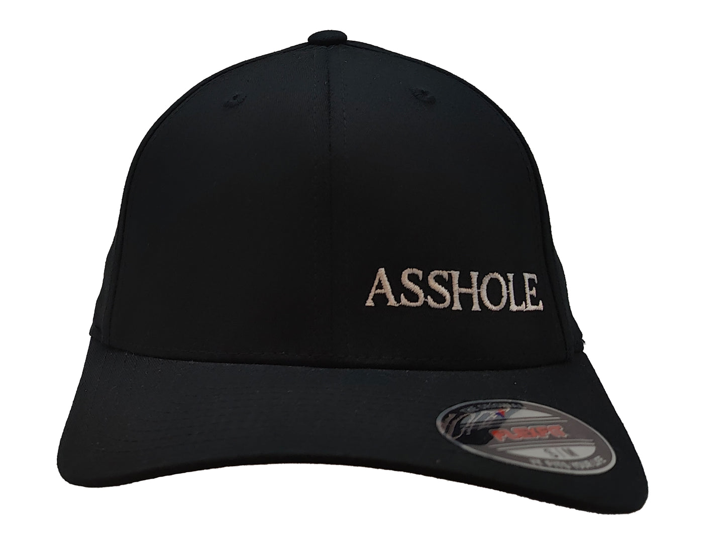 ASSHOLE FlexFit Adult Hat Black / White