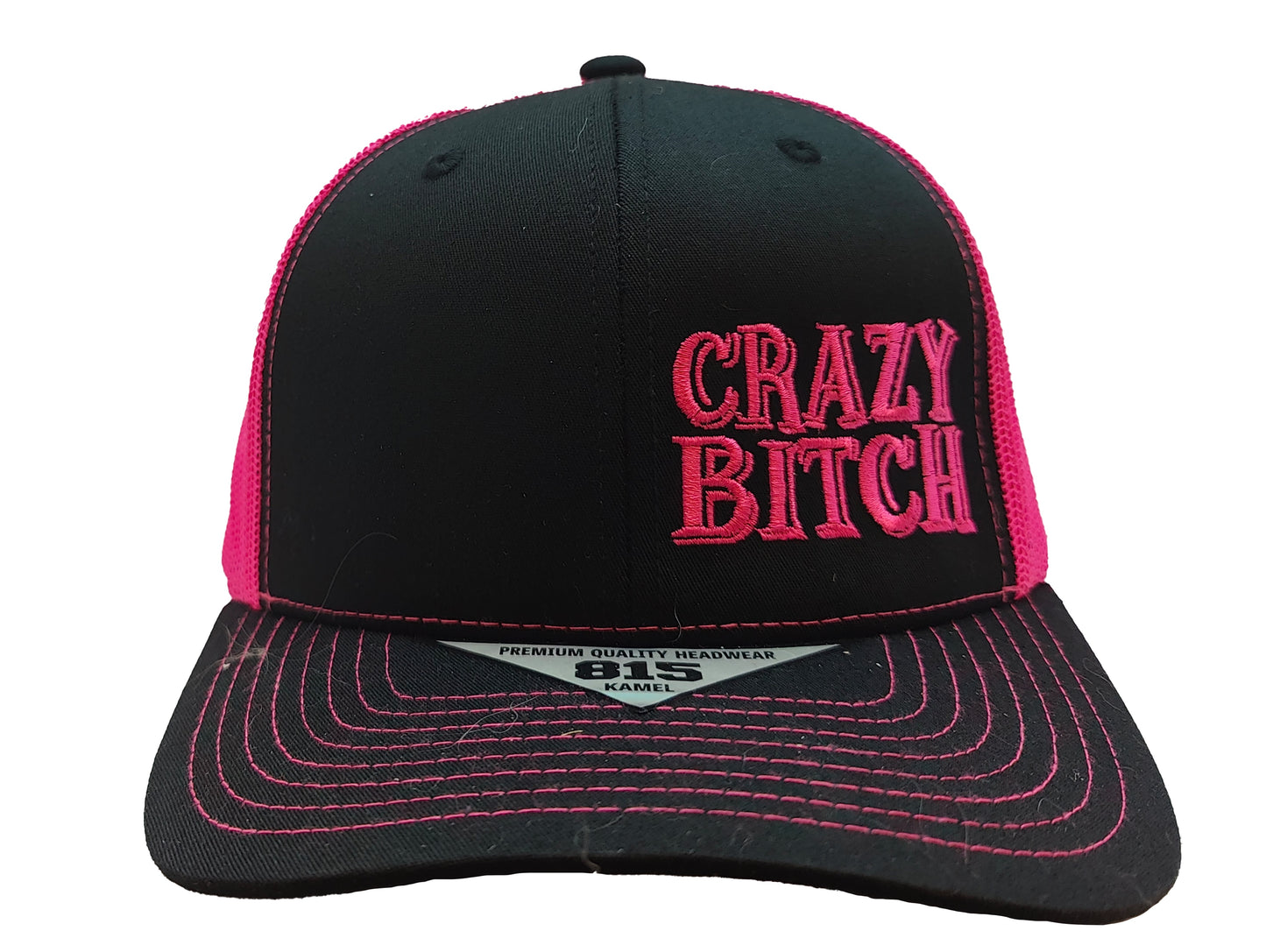 CRAZY BITCH Kamel Adult Hat 815 Black / Pink