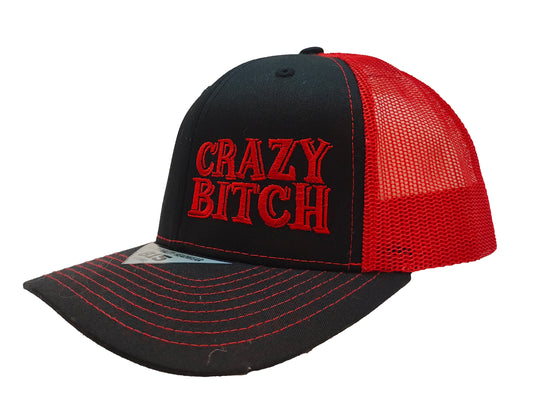 CRAZY BITCH Kamel Adult Hat 815 Black / Red