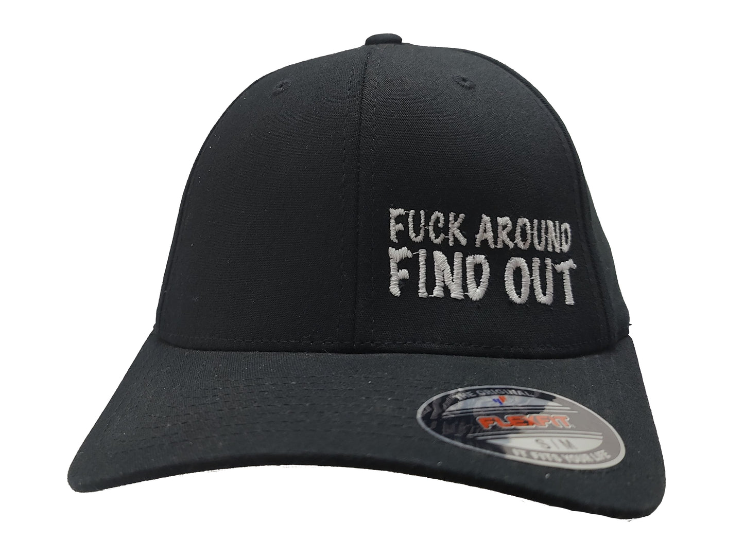 FUCK AROUND FIND OUT FlexFit Adult Hat Black / White