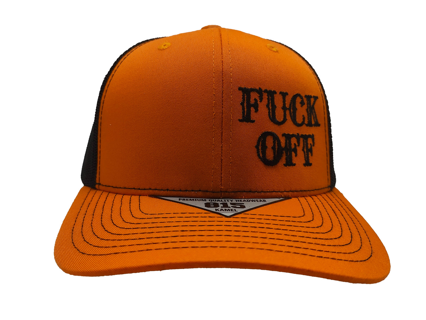 FUCK OFF Kamel Adult Hat 815 Orange / Black