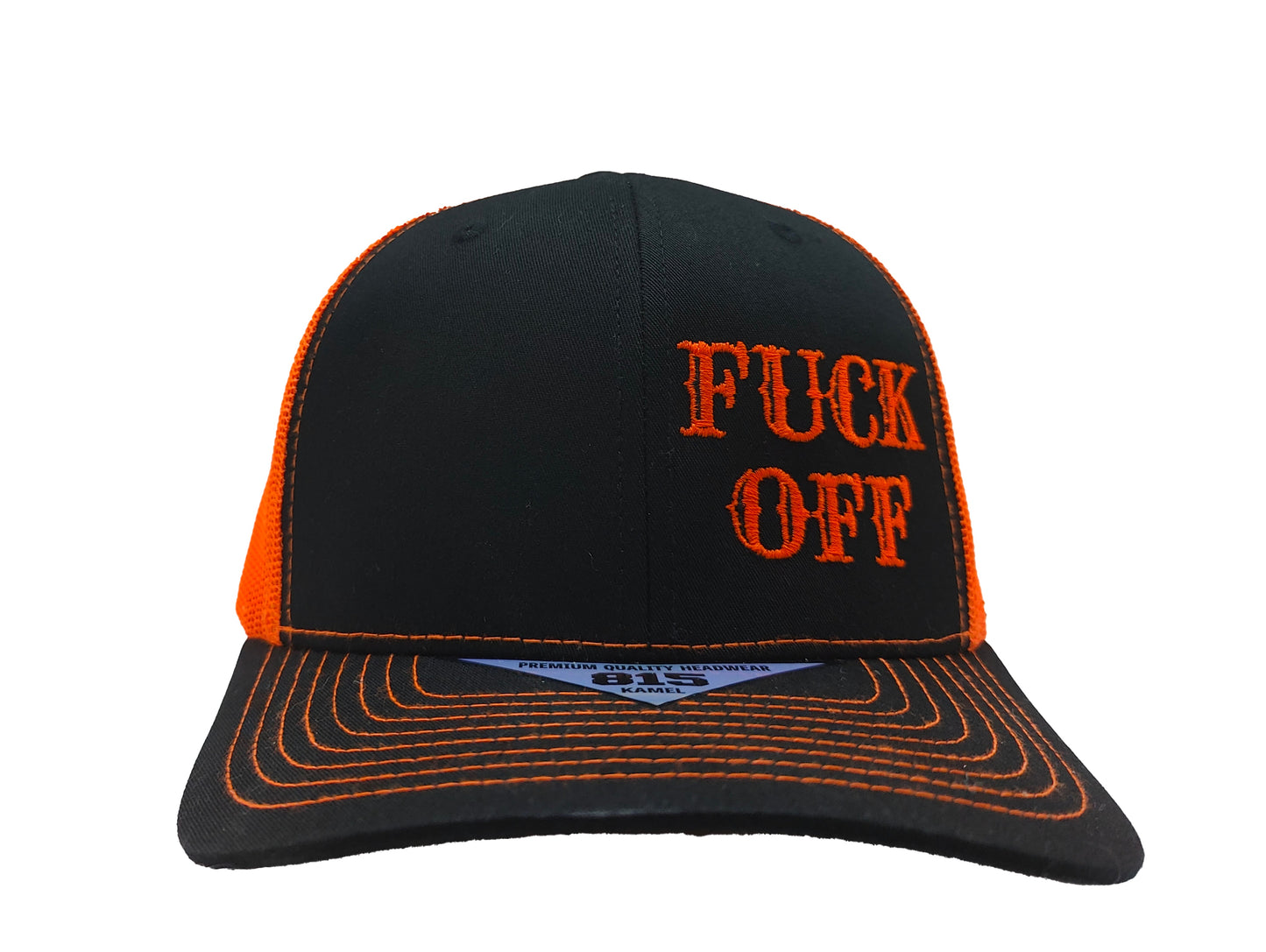 FUCK OFF Kamel Adult Hat 815 Black / Orange