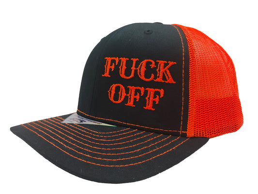 FUCK OFF Kamel Adult Hat 815 Black / Orange