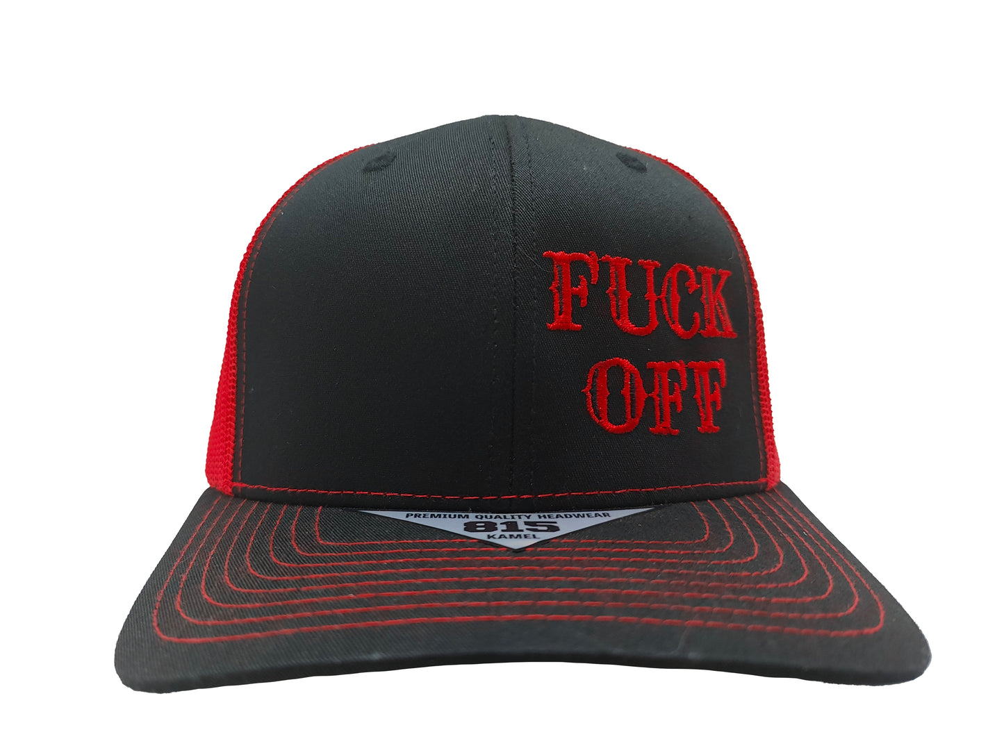 FUCK OFF Kamel Adult Hat 815 Black / Red