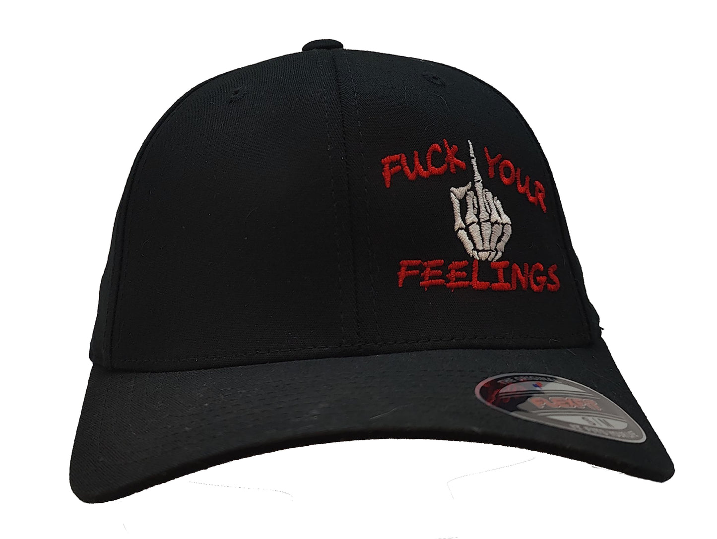 FUCK YOUR FEELINGS FlexFit Adult Hat Black / Red