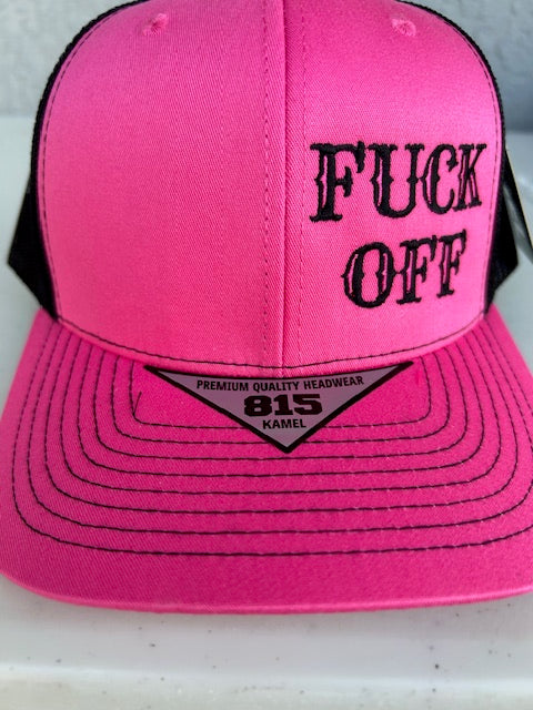 FUCK OFF Kamel Adult Hat 815 Pink / Black