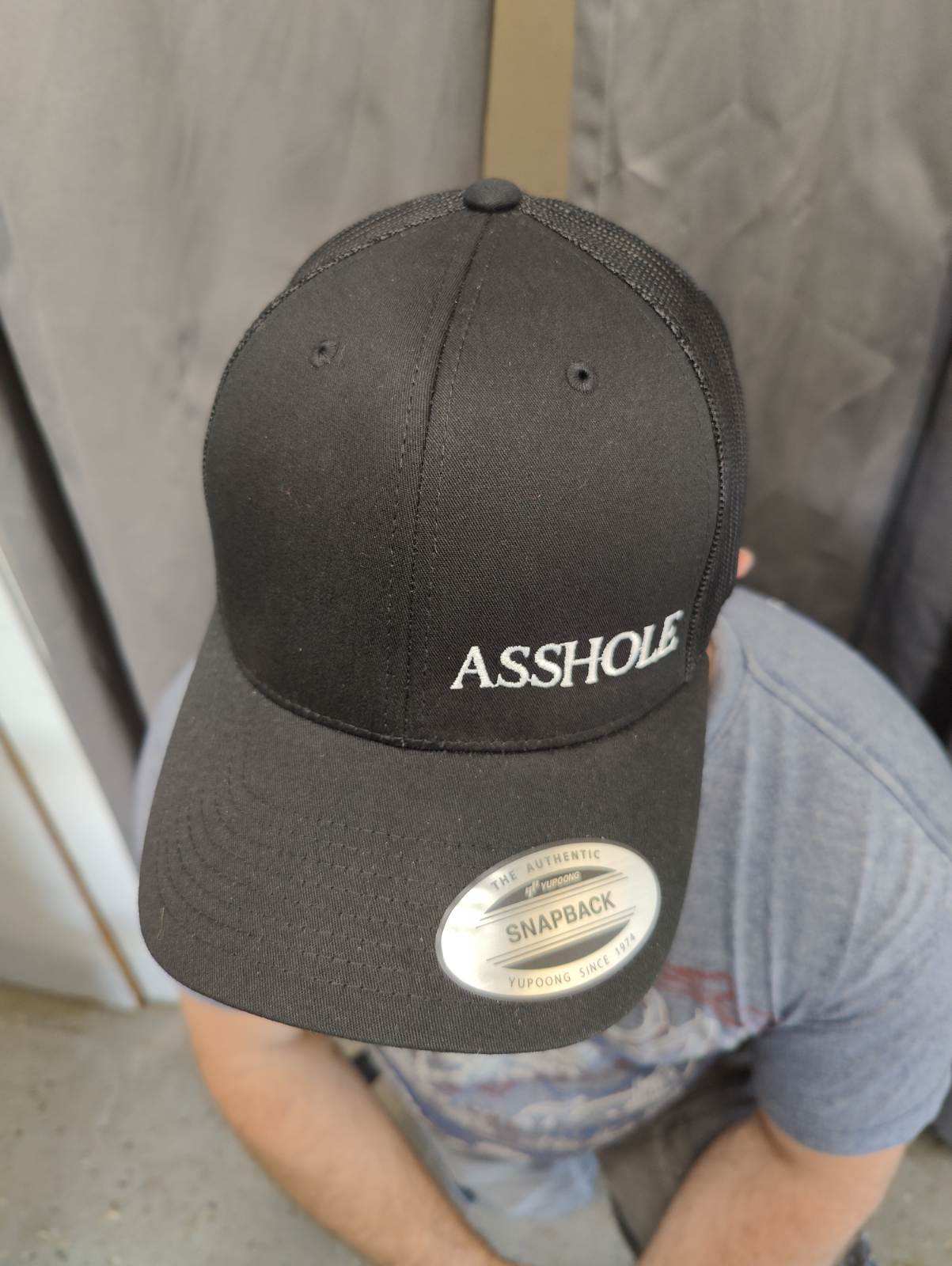 ASSHOLE Kamel Adult Hat 815 Black / White