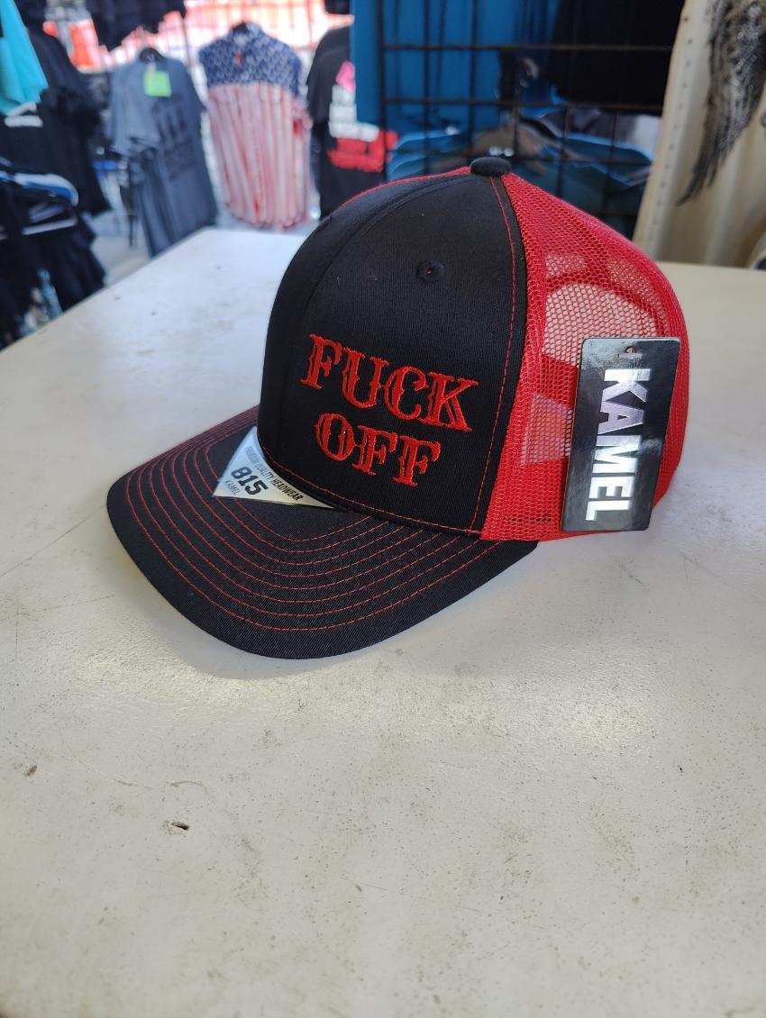 FUCK OFF Kamel Adult Hat 815 Black / Red