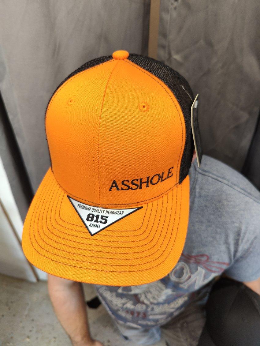 ASSHOLE Kamel Adult Hat 815 Orange / Black
