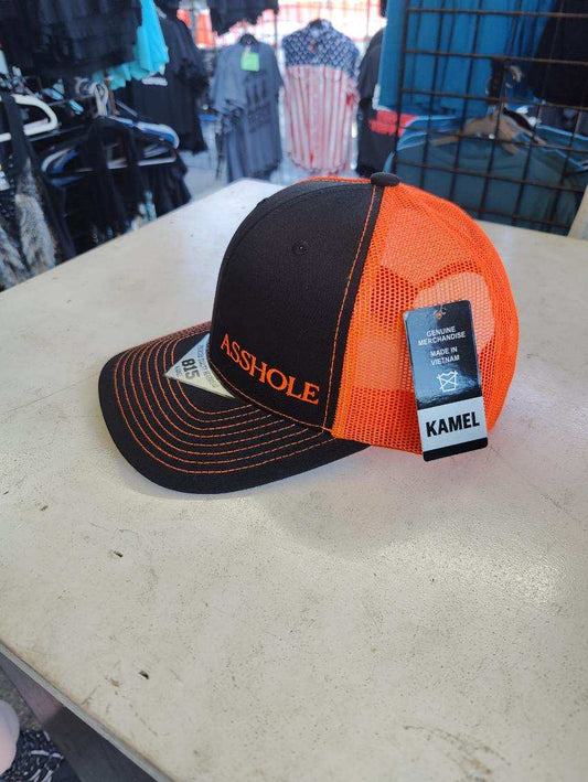 ASSHOLE Kamel Adult Hat 815 Black / Orange