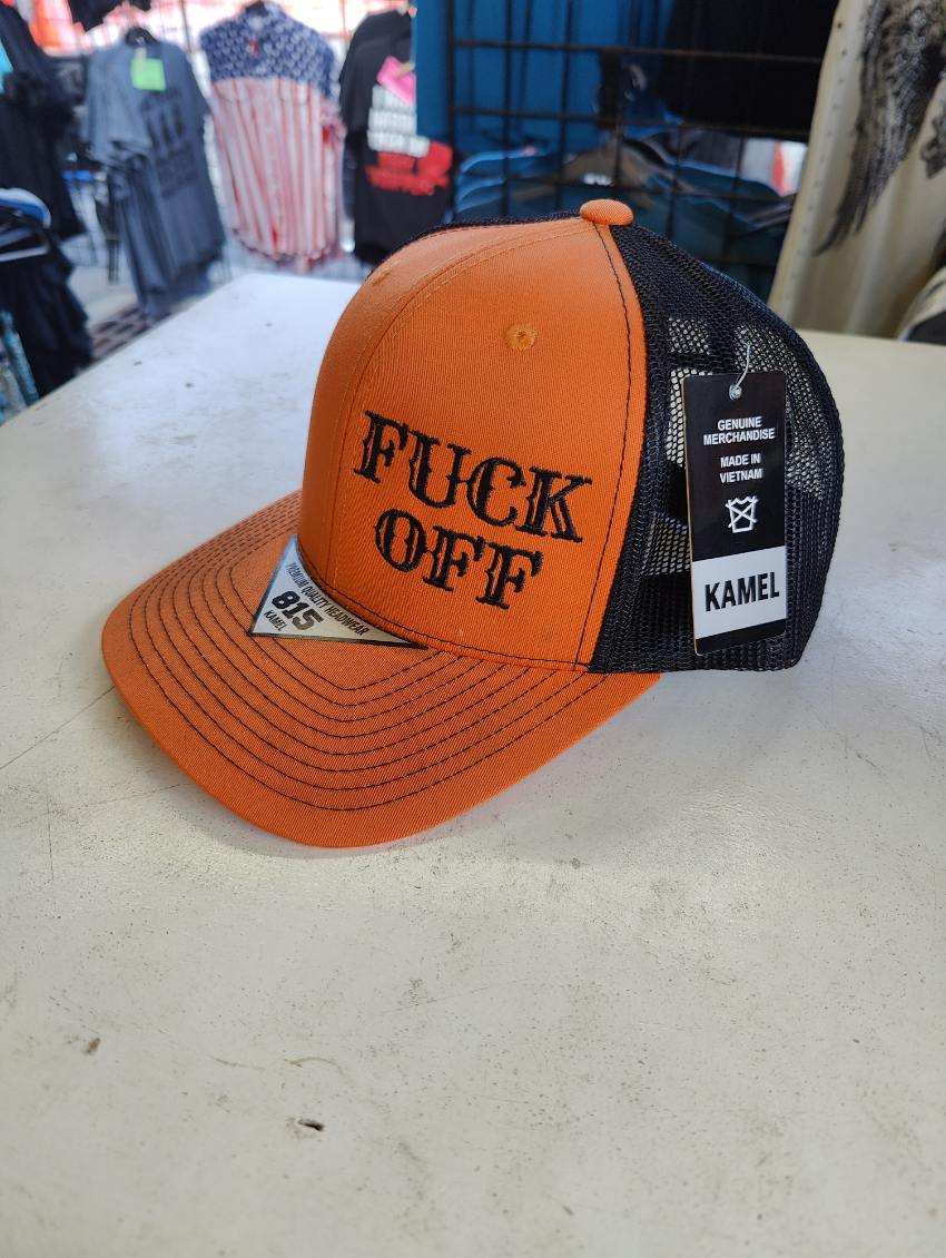FUCK OFF Kamel Adult Hat 815 Orange / Black