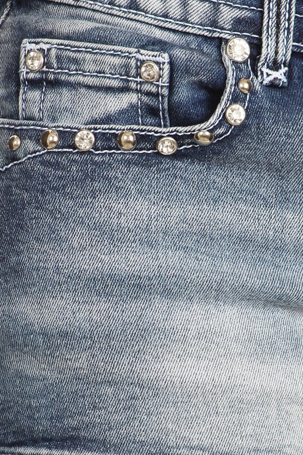 Platinum Plush Women's Rhinestone Bling Skull Jeans